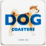 Set of 15 diff . breed dog coasters in clear box