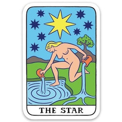 Tarot Card , The Star Vinyl Sticker