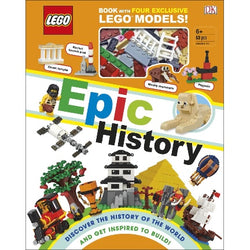 Lego epic history book with 4 exclusive  lego models