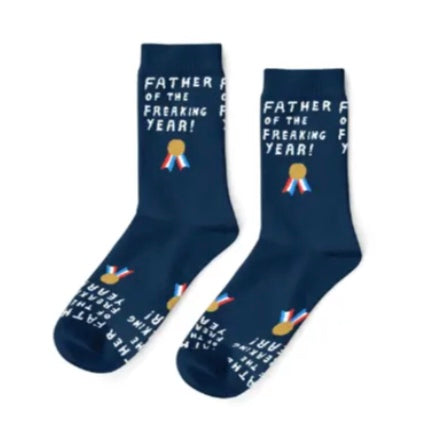 Father of The Freaking Year Socks