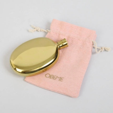 Gold oval flask 
