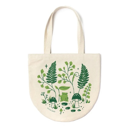 Fern frog round tote bag by seltzer