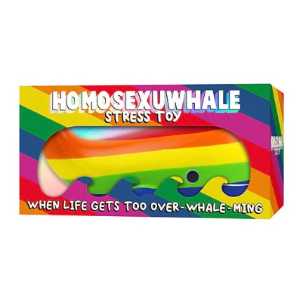 Homosexuwhale rainbow stress toy