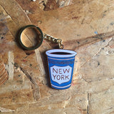 NY Coffee Cup Key Ring