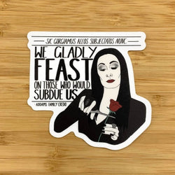 Morticia Addams vynil sticker