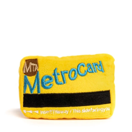 metro card dog toy