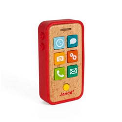 Toy phone, wood & rubber by janie