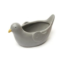 pepper the grey pigeon planter from kikkerland