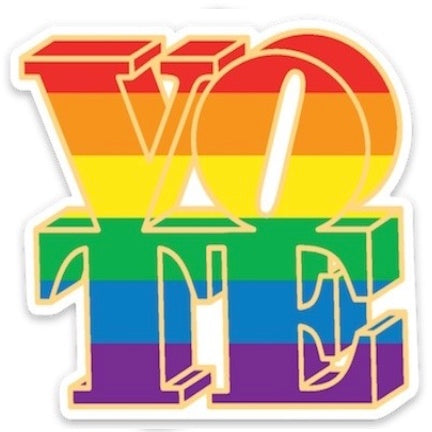 Rainbow vote sticker