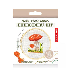 Cross Stitch  Embroidery Kit - Mushroom