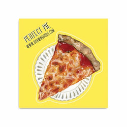 Pizza slice on paper plate sticker 