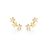 star cluster gold plated earrings 