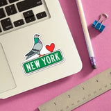 New York Pigeon Vinyl Sticker