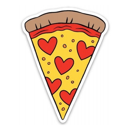 Pizza Hearts Sticker