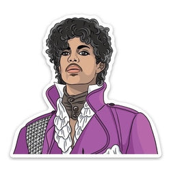 Prince vynil sticker in pruple coat by Found