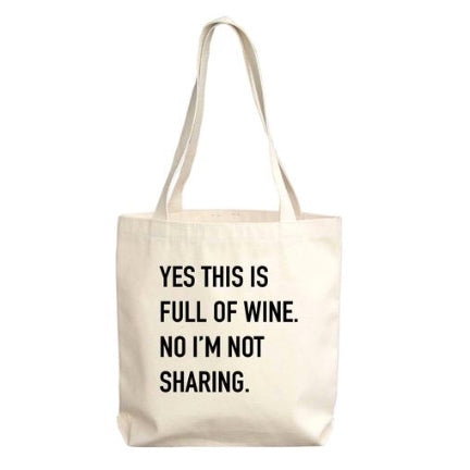 yes this is full of wine tote bag in natural 