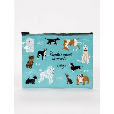 People I want to meet - Dogs. Zippered pouch